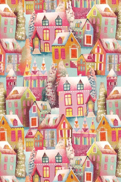 Colorful Winter Village
