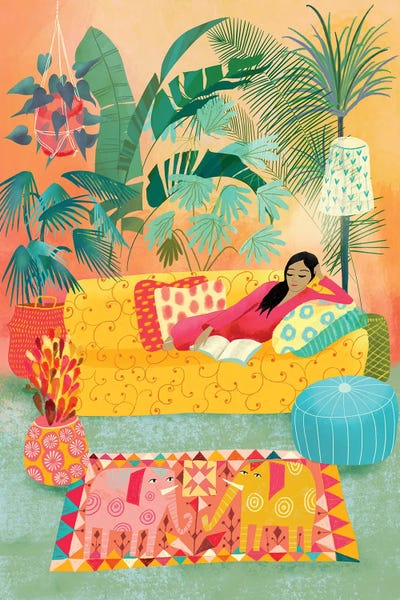 Cozy Indoor Jungle Reading