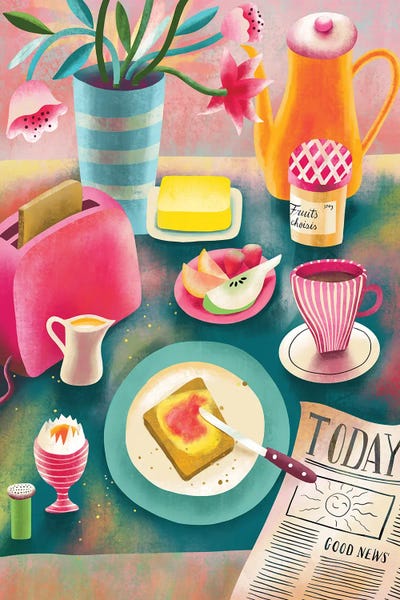Uta Krogmann - Gallery Posters: Happy Morning Breakfast by Uta Krogmann
