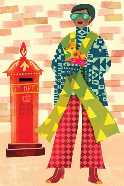 Uta Krogmann: Stylish Woman And Her Dog by Uta Krogmann
