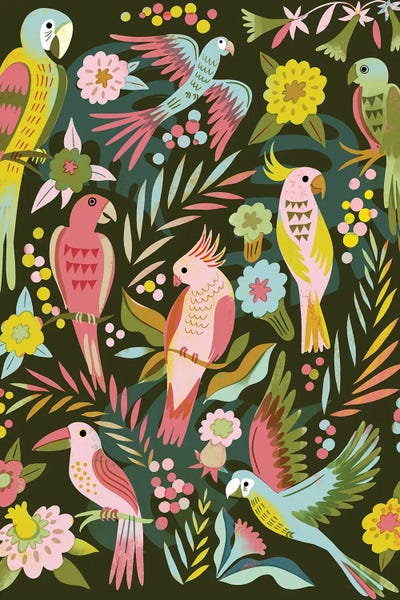 Uta Krogmann - Gallery Posters: Tropical Birds And Blooms by Uta Krogmann