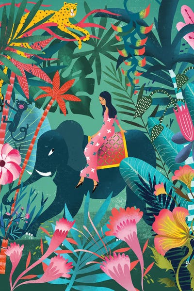 Uta Krogmann - Gallery Posters: Tropical Elephant Adventure by Uta Krogmann