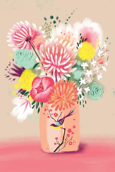 Uta Krogmann - Gallery Posters: Whimsical Floral Display by Uta Krogmann