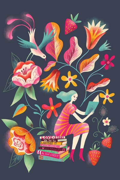 Uta Krogmann - Gallery Posters: Whimsical Garden Reader by Uta Krogmann