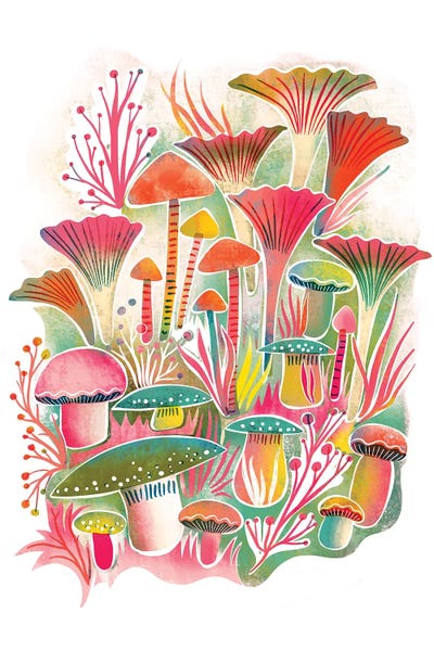 Uta Krogmann: Whimsical Mushroom Forest by Uta Krogmann