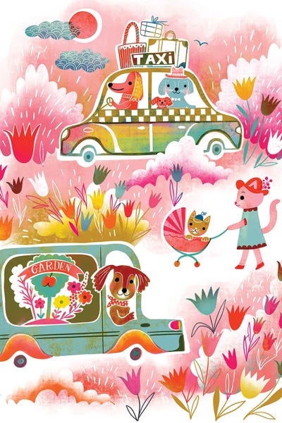 Uta Krogmann - Gallery Posters: Whimsical Pet Journeys by Uta Krogmann