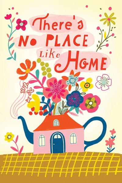 Uta Krogmann - Gallery Posters: Whimsical Teapot Home by Uta Krogmann