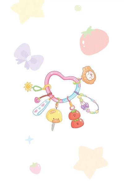 Xuan Thai - Unframed Prints: Cute Charm Heart by Xuan Thai