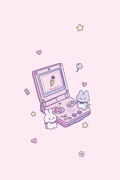 Xuan Thai - Unframed Prints: Pastel Pet Gaming by Xuan Thai