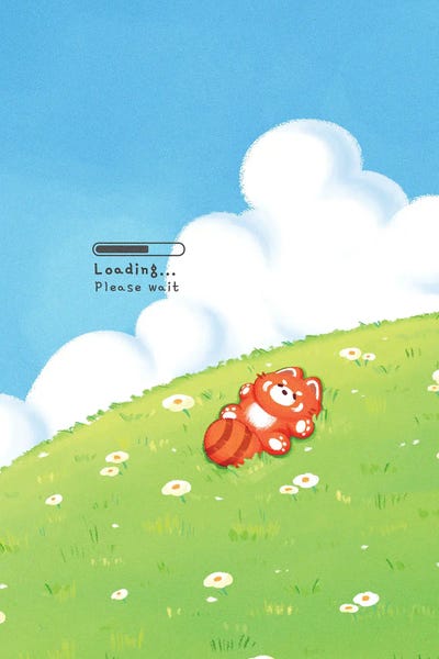 Xuan Thai - Unframed Prints: Red Panda Loading Meadow by Xuan Thai