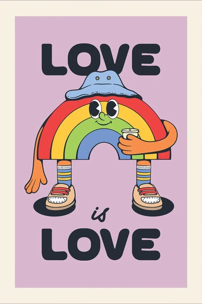 All Greens - Canvas Prints: Happy Love Rainbow by Alina Shulhouskaya