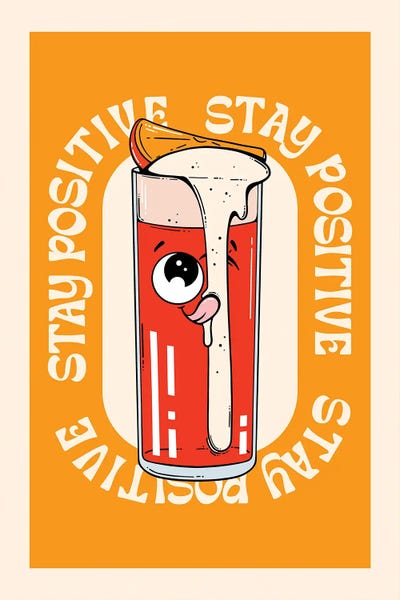 All Greens - Canvas Prints: Stay Positive Drink by Alina Shulhouskaya