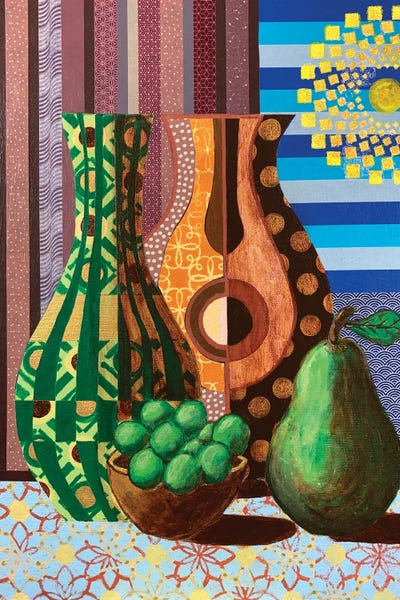 All Greens - Canvas Prints: Colorful Patterned Still Life by David Galan