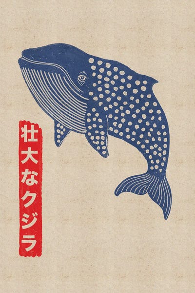 All Greens - Canvas Prints: Grand Blue Whale by Nicholas