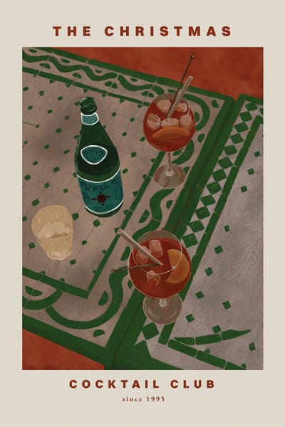 All Greens - Canvas Prints: Cocktail Club by Treechild