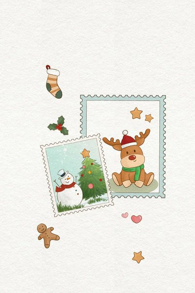 All Greens - Canvas Prints: Cute Christmas Characters by Xuan Thai