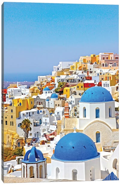 Santorini Color II Canvas Art Print - Famous Places of Worship