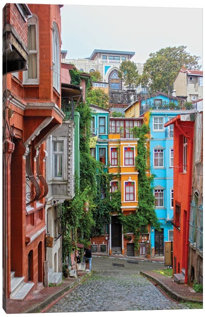 Balat Colors Canvas Art Print - Istanbul Art