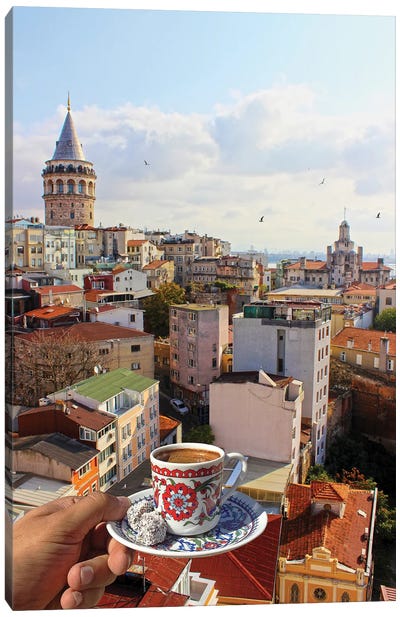 Galata Tower Canvas Art Print - Turkey Art