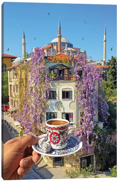 Hagia Sophia Coffee Canvas Art Print - Mustafa Tayfun Özcan
