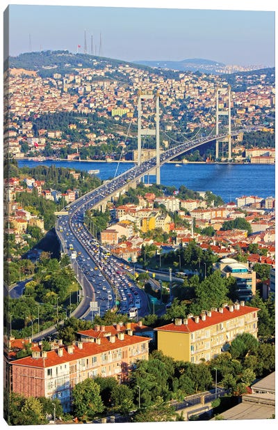 Istanbul Bosphorus Canvas Art Print - Turkey Art