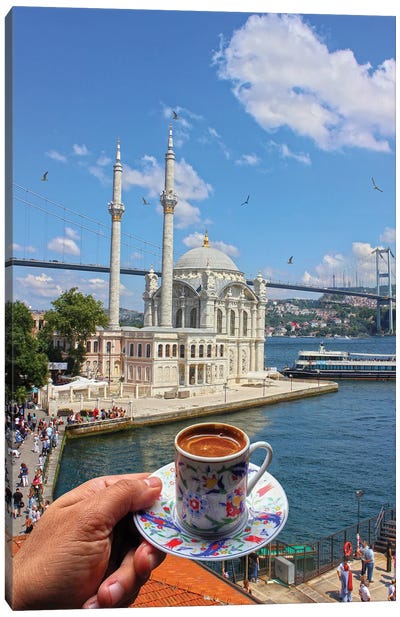 Ortakoy Coffee Canvas Art Print - Istanbul Art