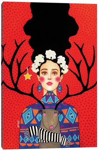 The Beautiful Lie Canvas Art Print - Women's Top & Blouse Art