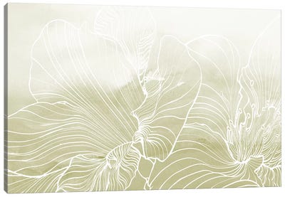 Golden Florals  Canvas Art Print