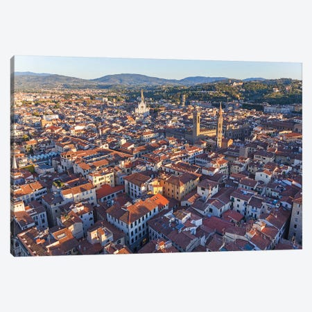 Aerial View Of Historic Center, Florence, Tuscany Region, Italy Canvas Print #PAD2} by Peter Adams Canvas Print