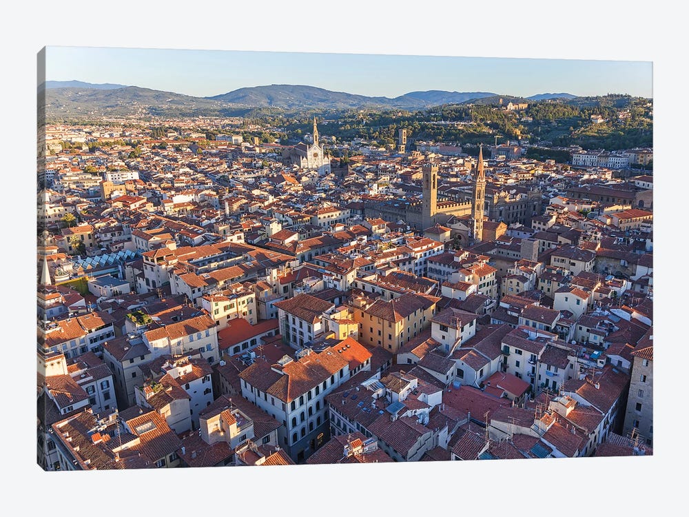 Aerial View Of Historic Center, Florence, Tuscany Region, Italy by Peter Adams 1-piece Canvas Art