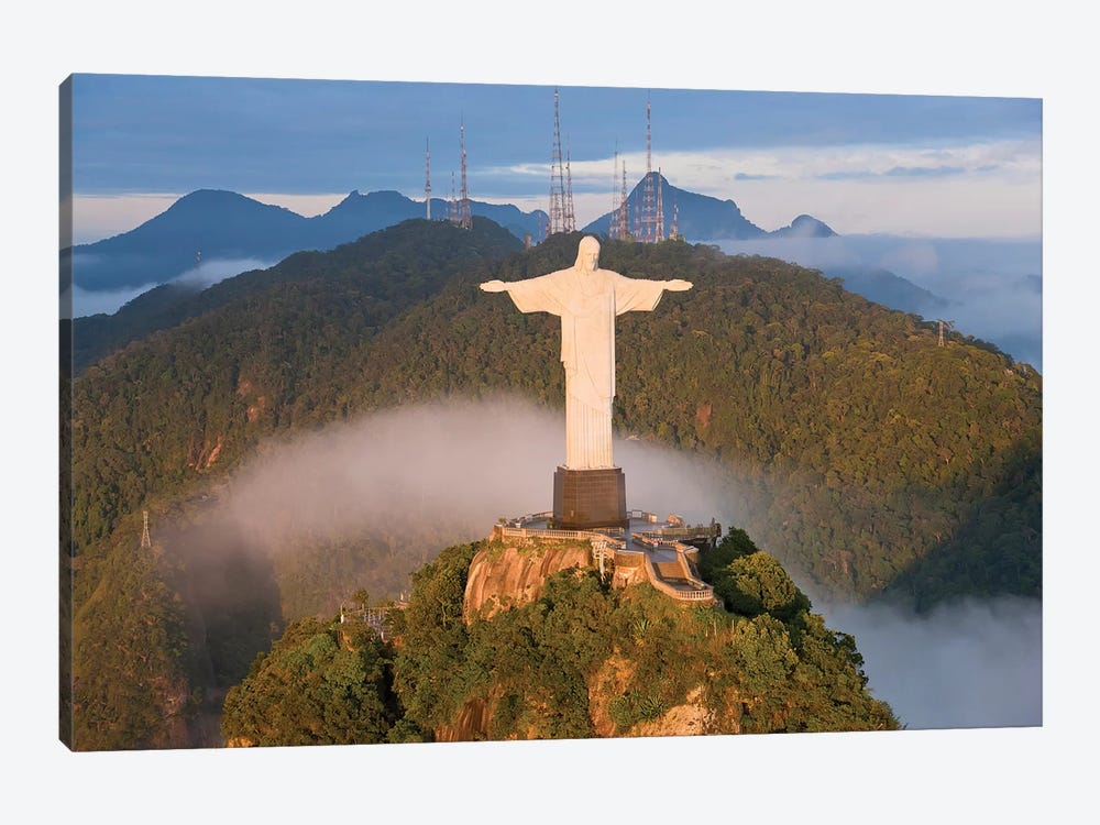 Christ The Redeemer (Cristo Redentor) I, Corcovado Mountain, Rio de Janeiro, Brazil by Peter Adams 1-piece Canvas Print