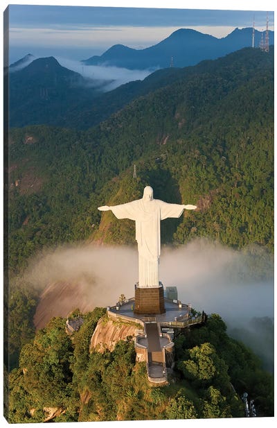 Christ The Redeemer (Cristo Redentor) II, Corcovado Mountain, Rio de Janeiro, Brazil Canvas Art Print - Religion & Spirituality Art
