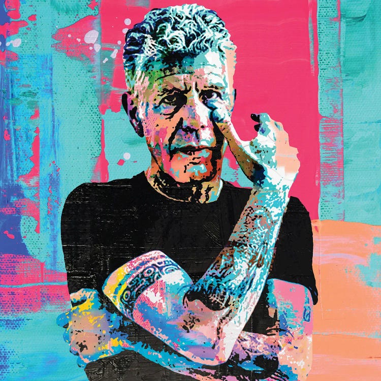 Anthony Bourdain by The Pop Art Factory wall art