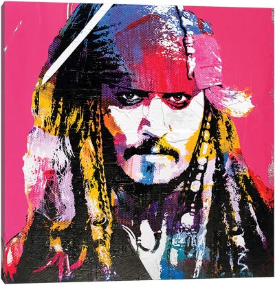 Johnny Depp Canvas Art Print - Captain Jack Sparrow