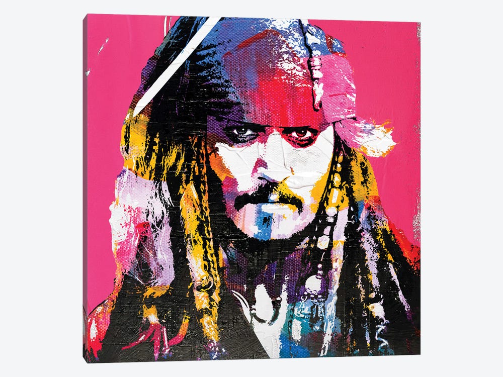 Johnny Depp by The Pop Art Factory 1-piece Canvas Wall Art