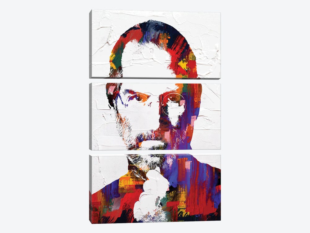 Steve Jobs by The Pop Art Factory 3-piece Canvas Wall Art