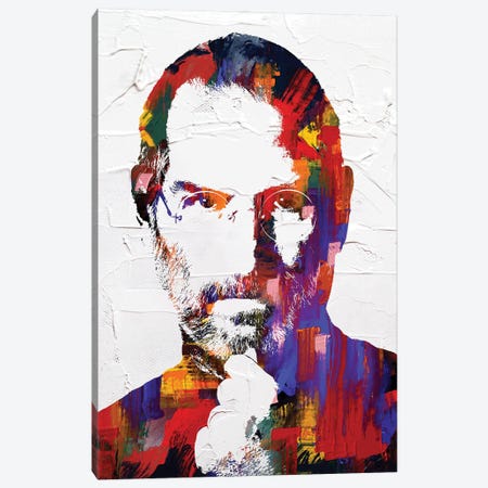 Steve Jobs Canvas Print #PAF105} by The Pop Art Factory Canvas Wall Art