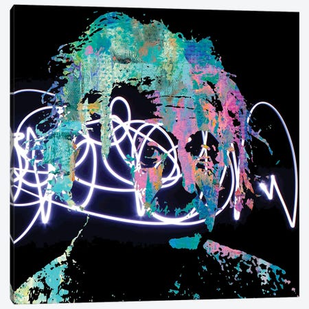 Einstein Speed Of Light Canvas Print #PAF106} by The Pop Art Factory Canvas Artwork