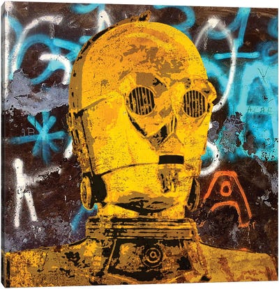 C-3PO Canvas Art Print - Action & Adventure Movie Art
