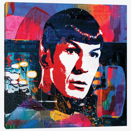 Inspired By Leonard Nimoy As Mr. Spock Canvas Print #PAF115} by The Pop Art Factory Canvas Print