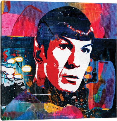 Inspired By Leonard Nimoy As Mr. Spock Canvas Art Print - The Pop Art Factory