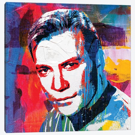 Inspired By William Shatner As Captain James T. Kirk Canvas Print #PAF116} by The Pop Art Factory Canvas Art Print