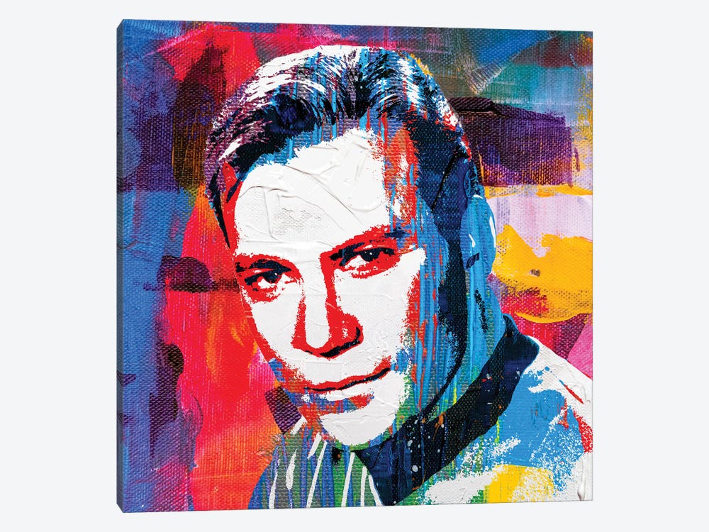 Inspired By William Shatner As Captain James T. Kirk by The Pop Art Factory 1-piece Canvas Artwork