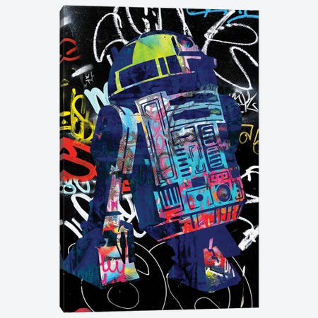 Droid Graffiti Canvas Print #PAF124} by The Pop Art Factory Canvas Art