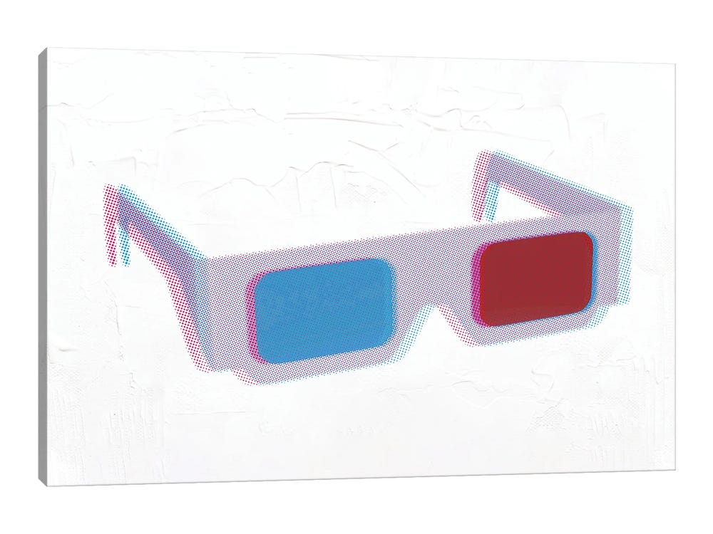 3D Glasses Art Print by The Pop Art Factory | iCanvas