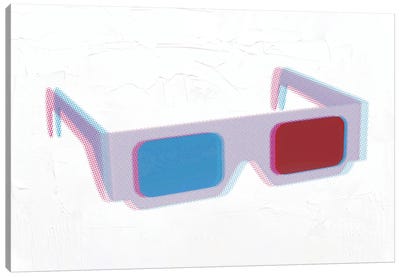 3D Glasses Canvas Art Print - Limited Edition Movie & TV Art