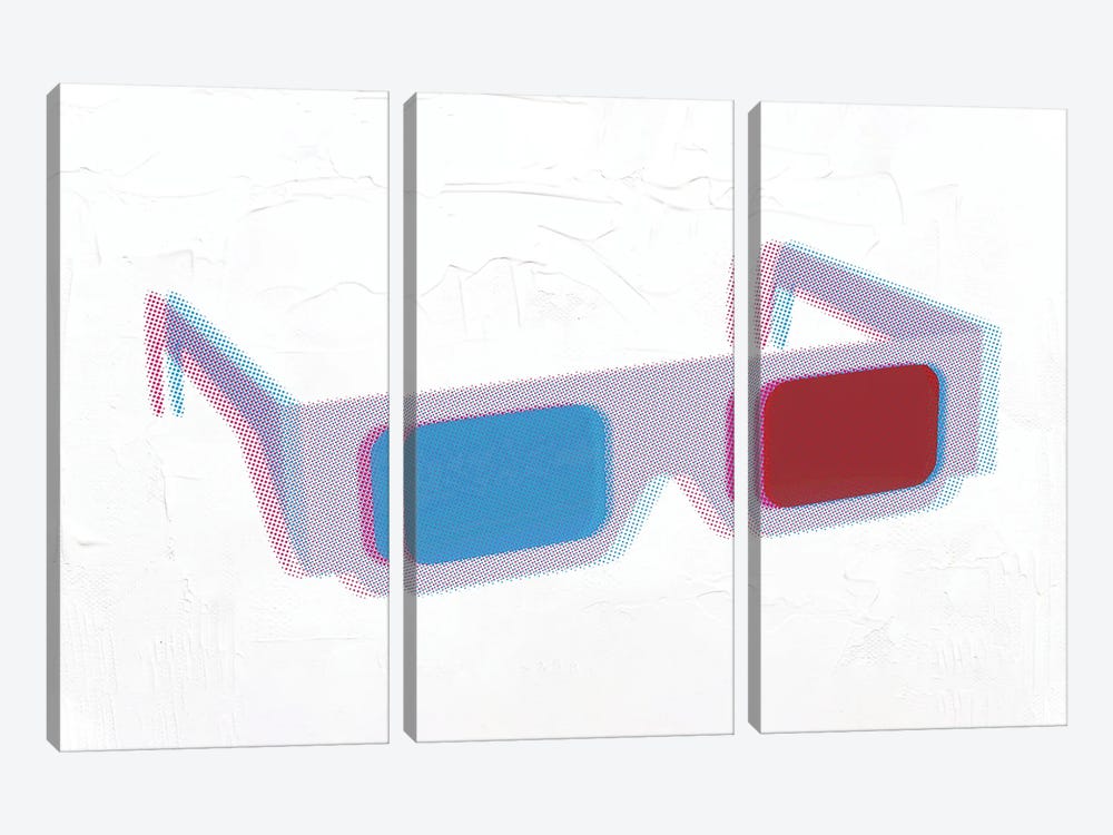 3D Glasses by The Pop Art Factory 3-piece Art Print