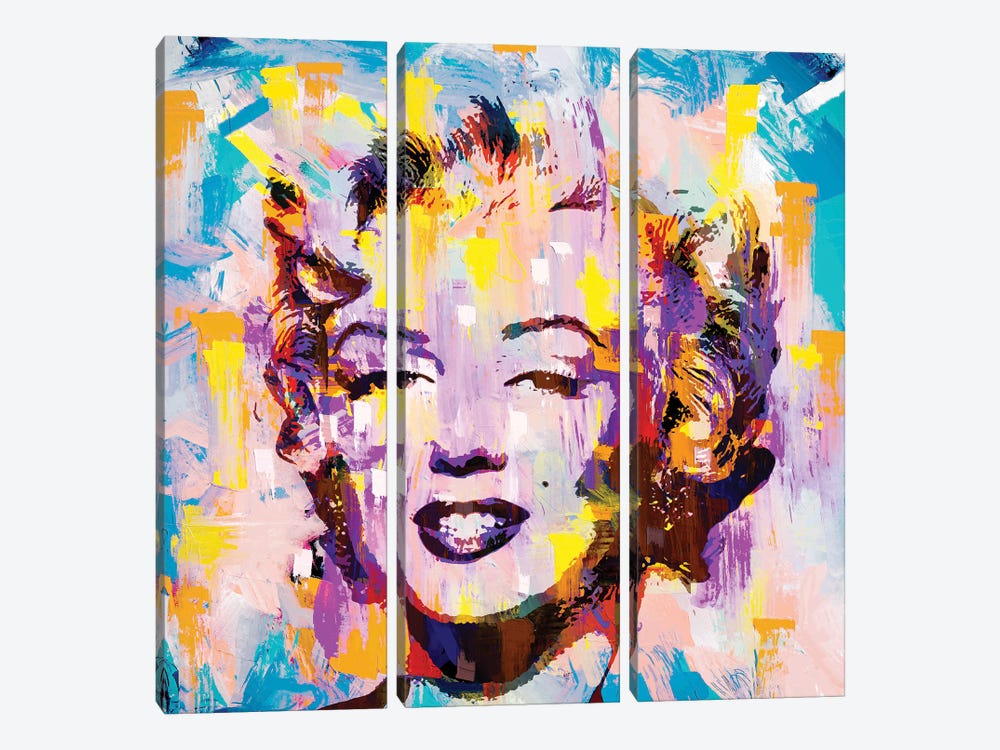Marilyn Rain by The Pop Art Factory 3-piece Art Print