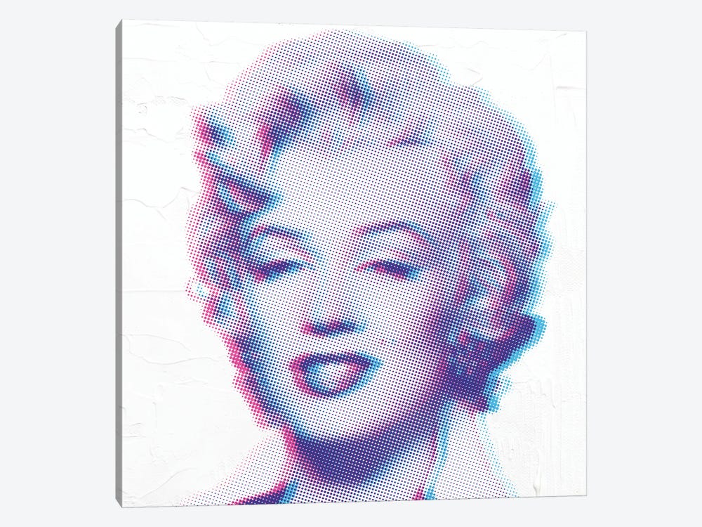 3D Marilyn by The Pop Art Factory 1-piece Canvas Wall Art