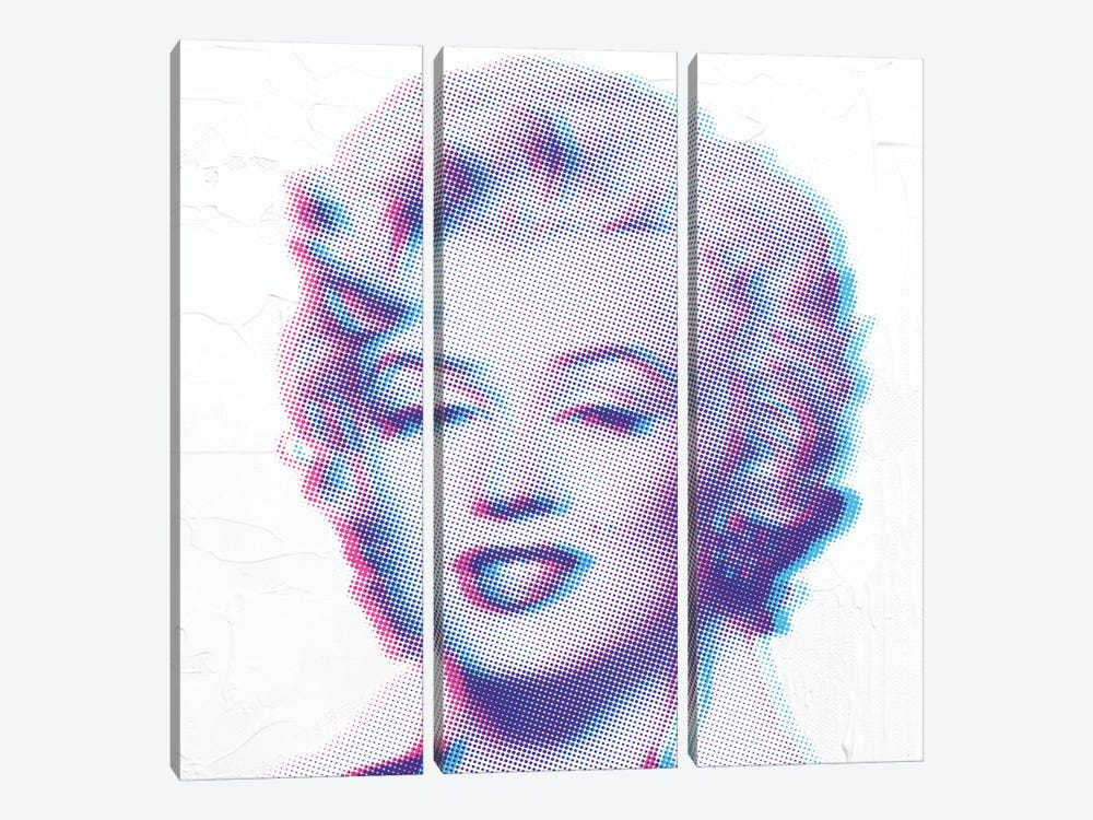 3D Marilyn by The Pop Art Factory 3-piece Canvas Wall Art